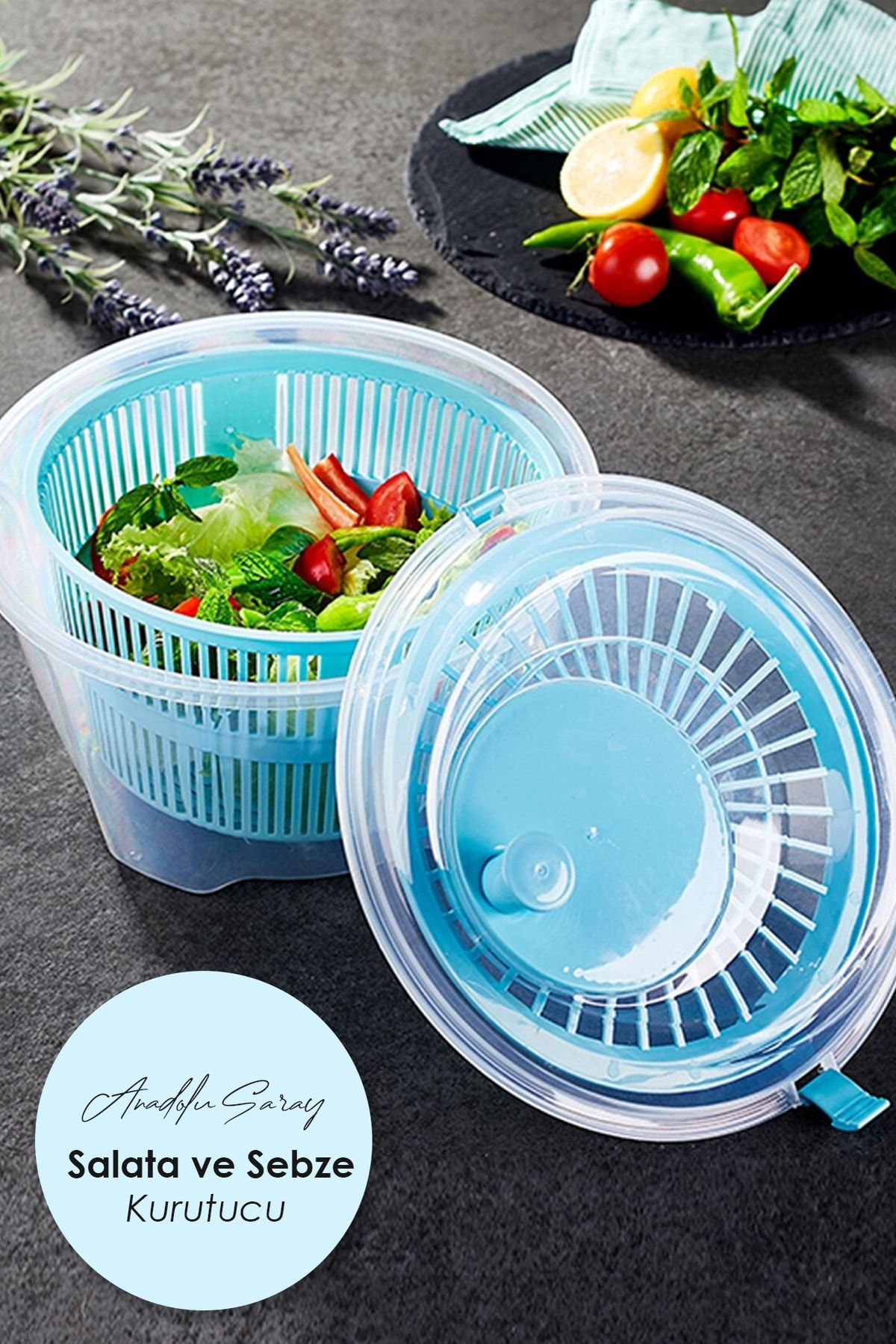 Genel Markalar Pratik Salata Ve Sebze Kurutucu | Salata Kurutucu, Sebze Yeşillik Marul Yıkama Ve Kurutma Kabı