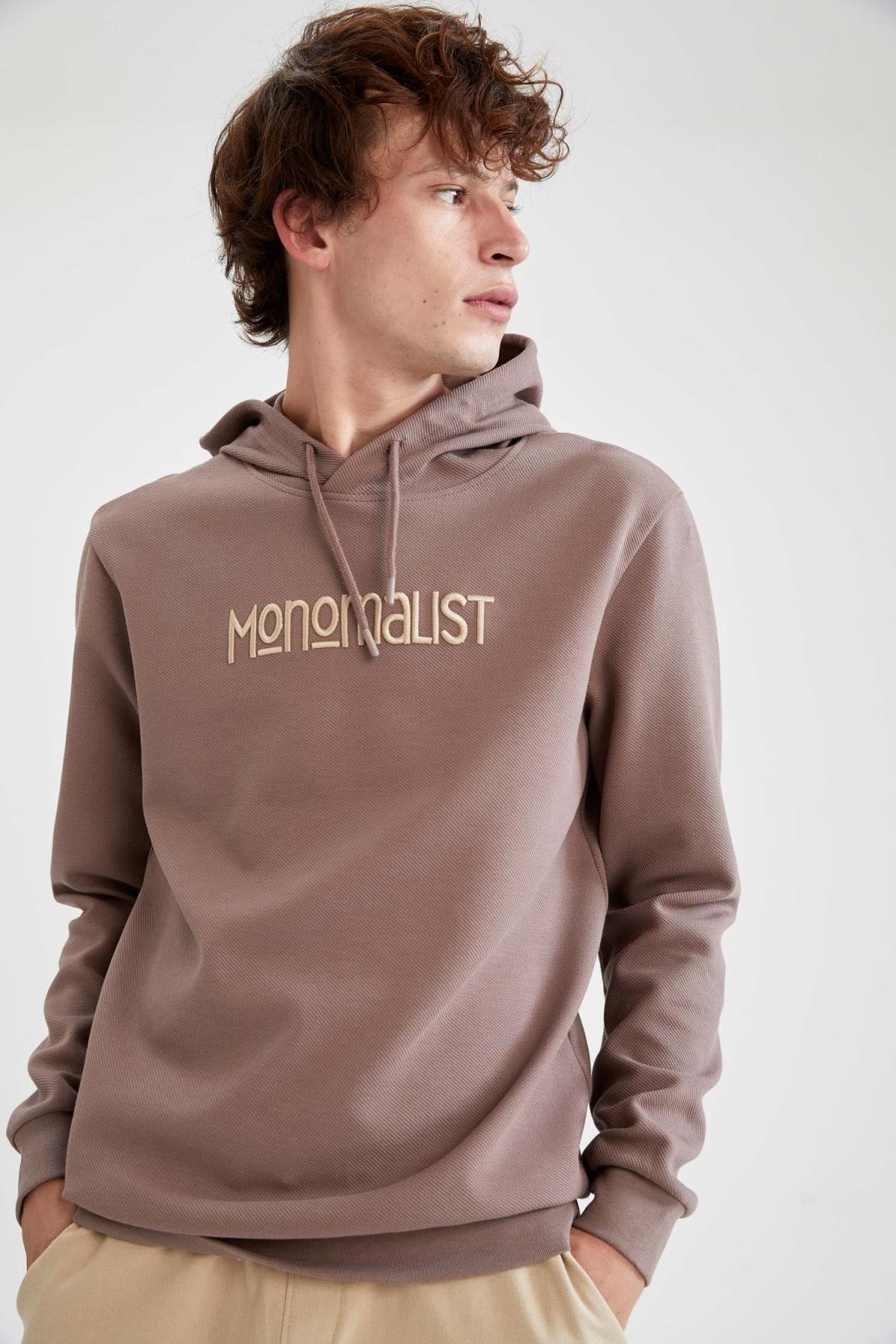 سویشرت مردانه قهوه ای دفاکتو | U9081AZ21AU اورجینال - تصویر 5