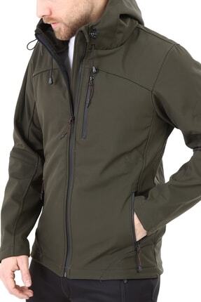 Ghassy Co Erkek İçi Polarlı Su ve Rüzgar Geçirmez Softshell Spor Mont