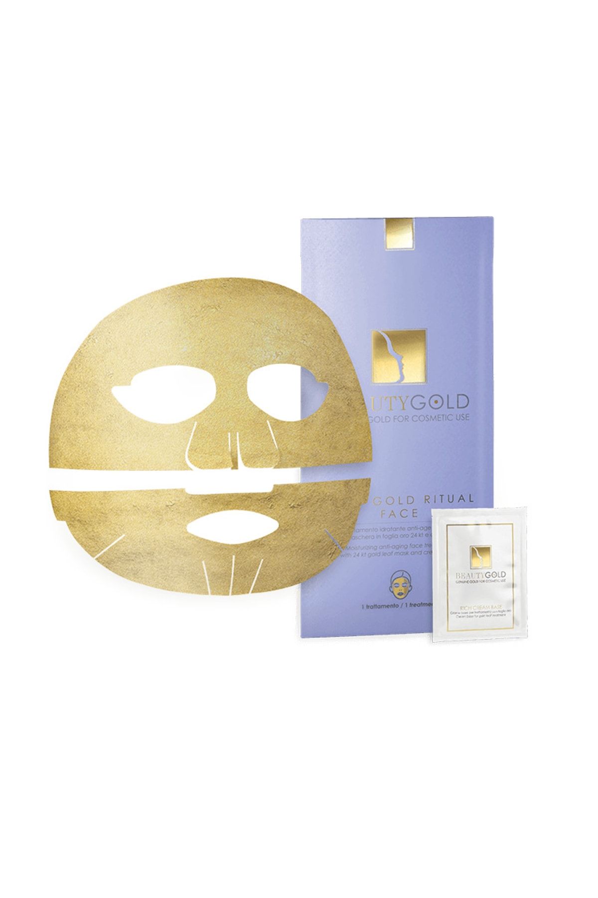 beautygold 24 Ayar Gerçek Altın Yüz Maskesi Kremli Sertifikalı