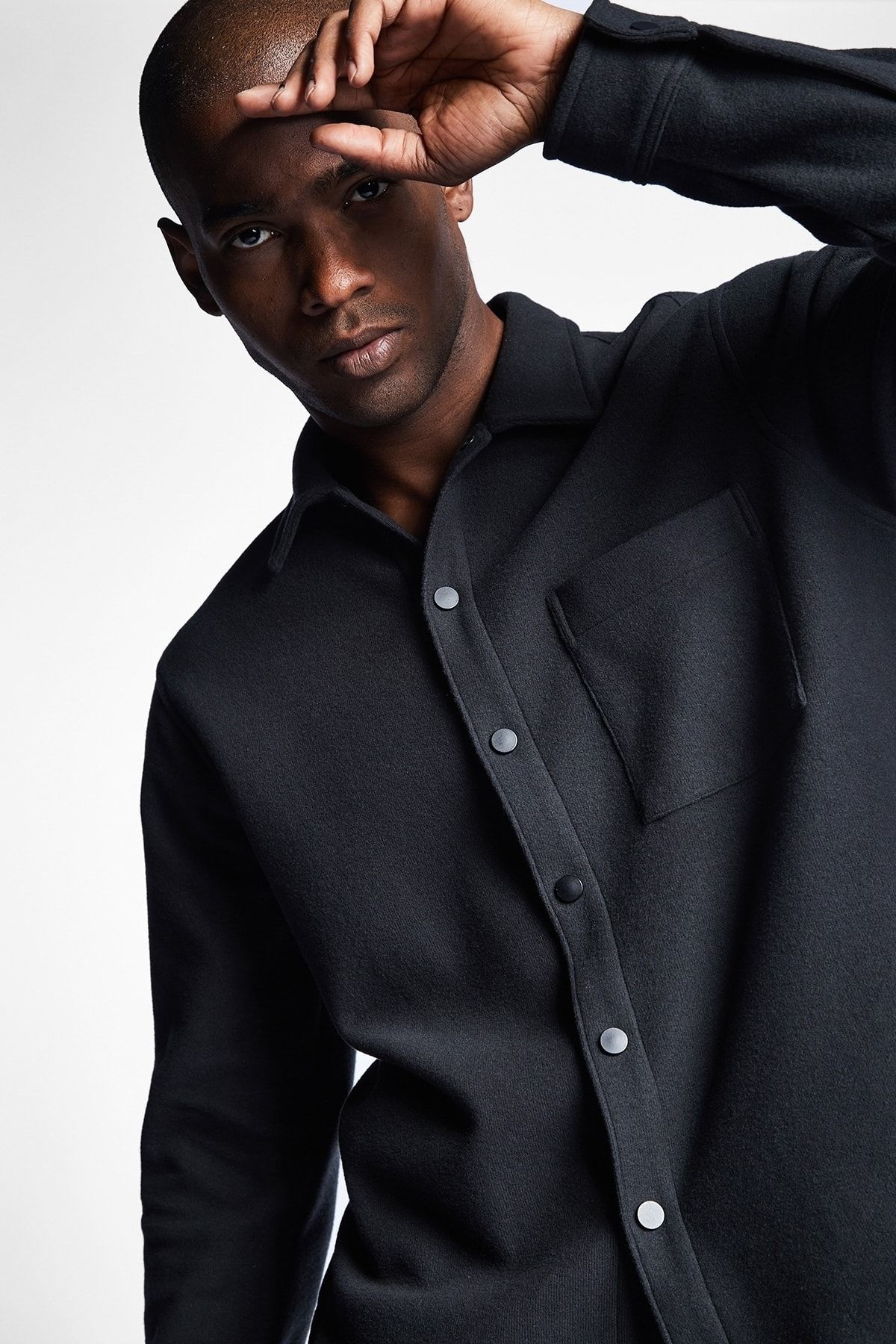 Lescon Hemd Schwarz Regular Fit