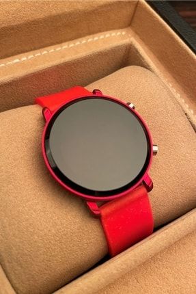 Kırmızı Silikon Kordon Dijital Kadın Kol Saati ÇENÇEN027229-1