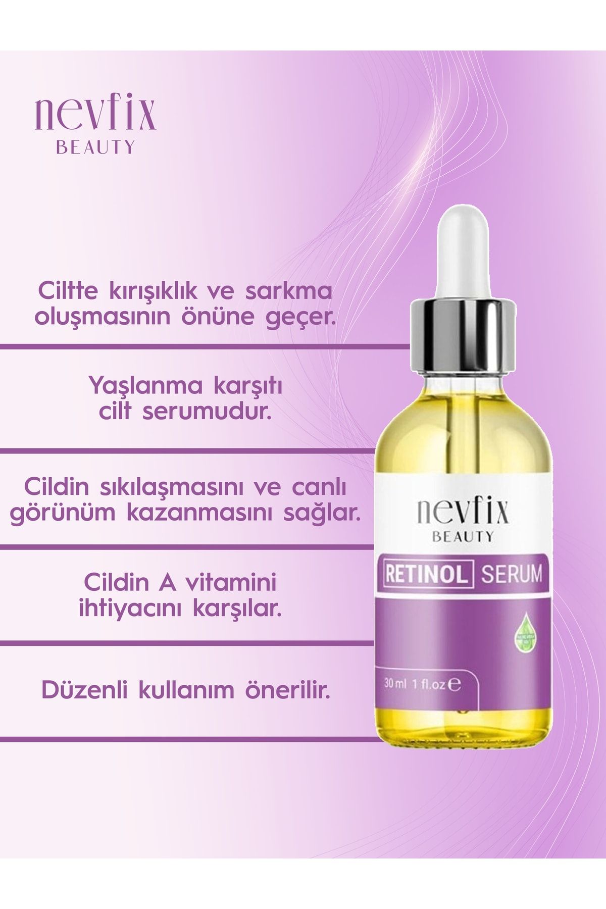 سرم بیوتی رتینول آلوئه ورا 30 میلی لیتر Nevfix
