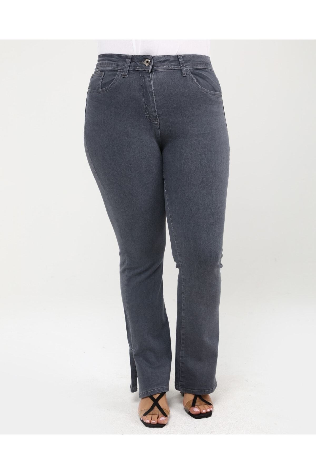 Era Lisa-Slit Flare Leg High Waist Lycra Plus Size Jeans 2