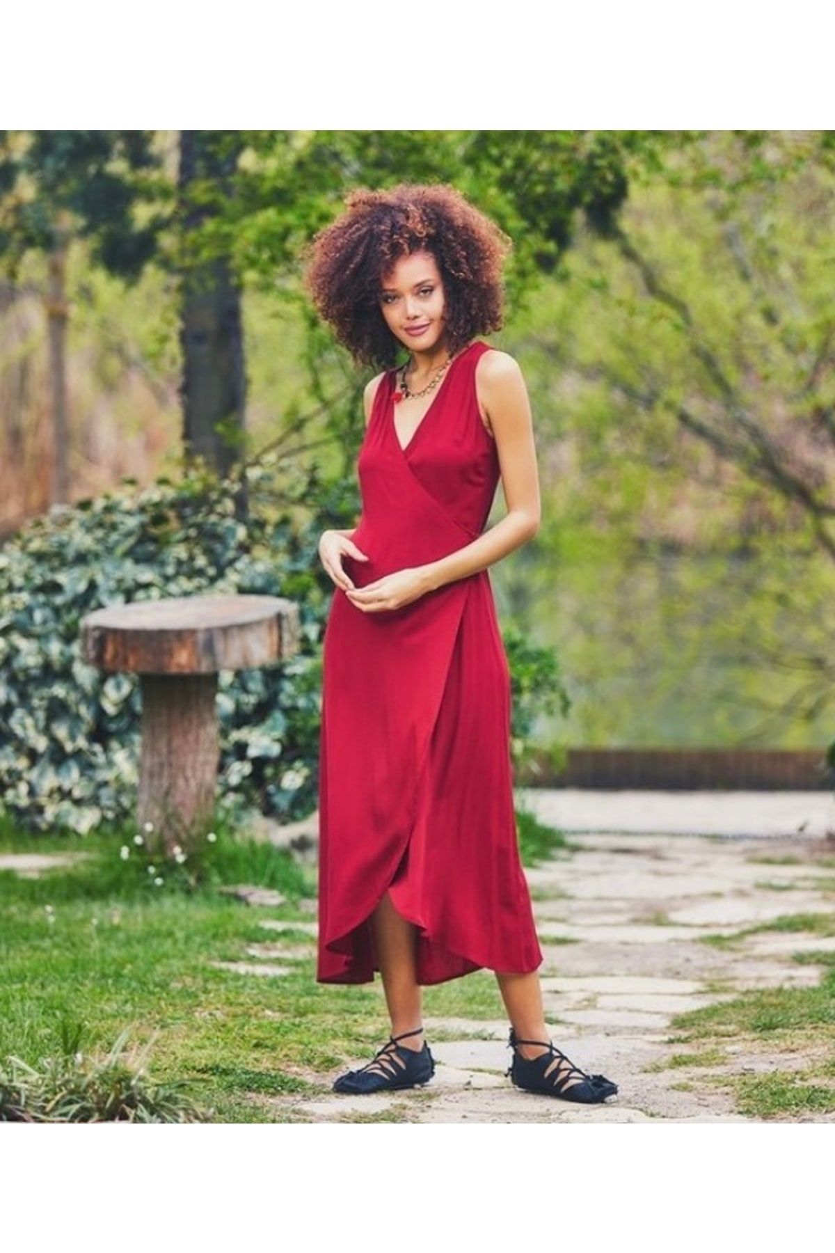 Burgundy sales bohemian dress