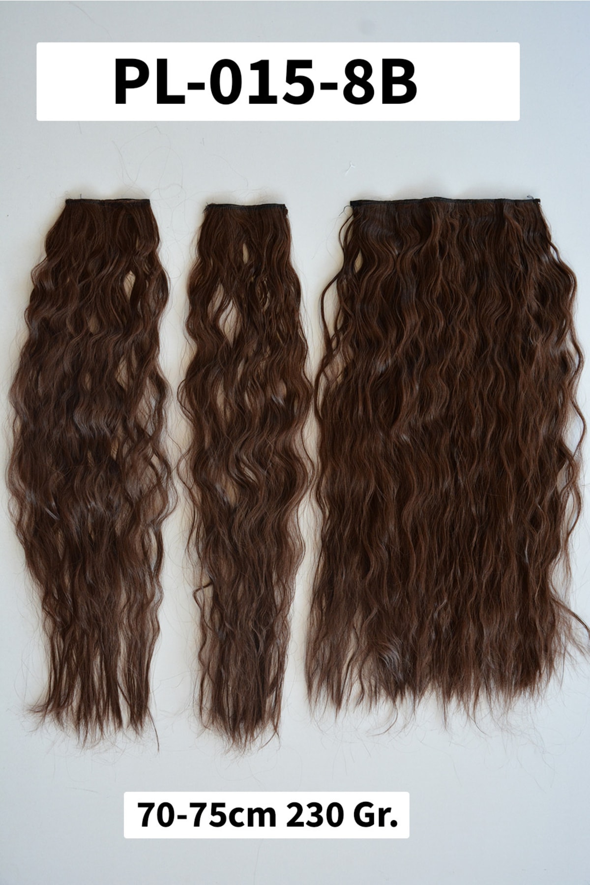 8 Kadına Dair Herşey Kahverengi Afro Dalgalı Uzun Yarım Ay Saç – 3 Parça Çıt Çıt 75cm. 230 Gr. Vıp Serı No:8b