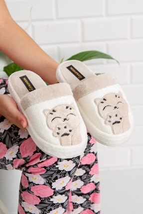 Moda Frato Kedi&pati Kadın Ev Terliği Kışlık Terlik
