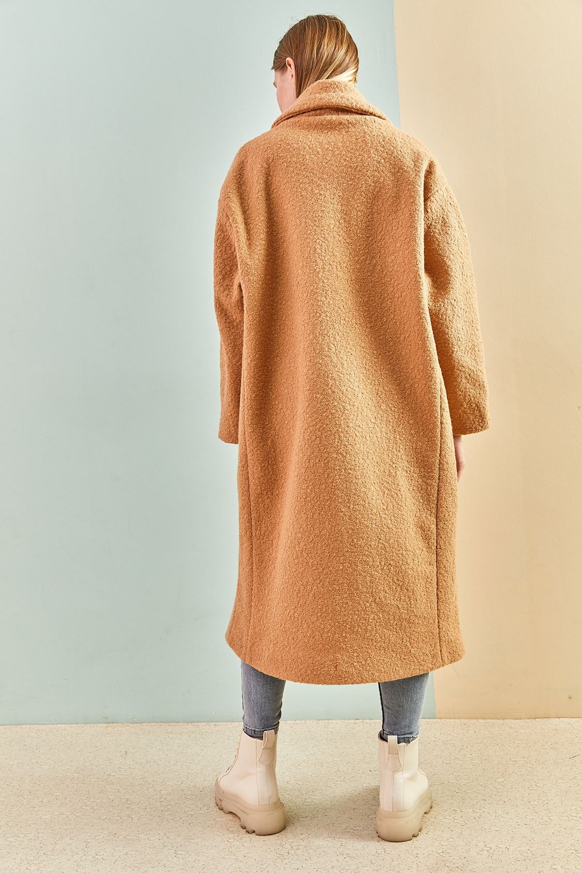 Bianco Lucci-Langer Bouclé-Mantel für Damen 8087 6