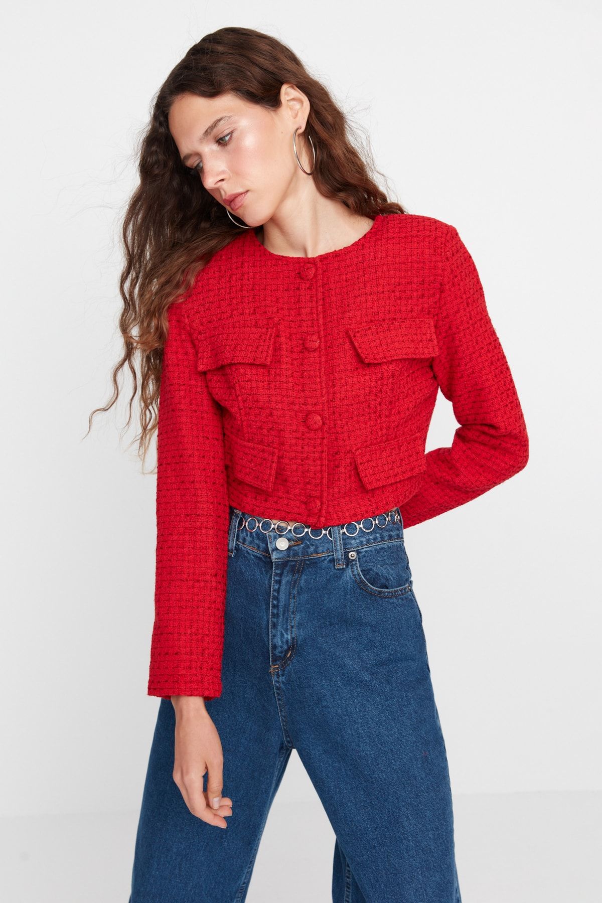 Cropped red jacket 2025