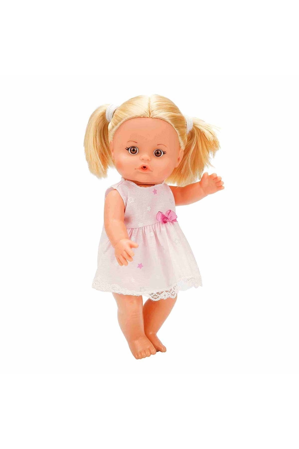 SAZE Çocuk Boubou Altını Islatan Emzikli Lazımlık Ve Biberonlu Uzun Sarı Saçlı Bebek Seti 30 Cm fotoğrafı 3 (önizleme)