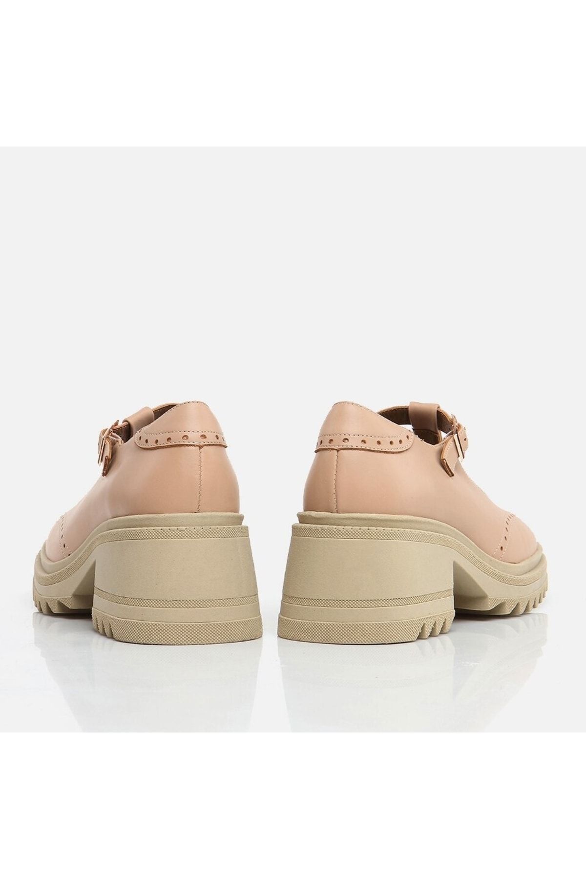 Hotiç Hakiki Deri Naturel Kadın Loafer OH6626