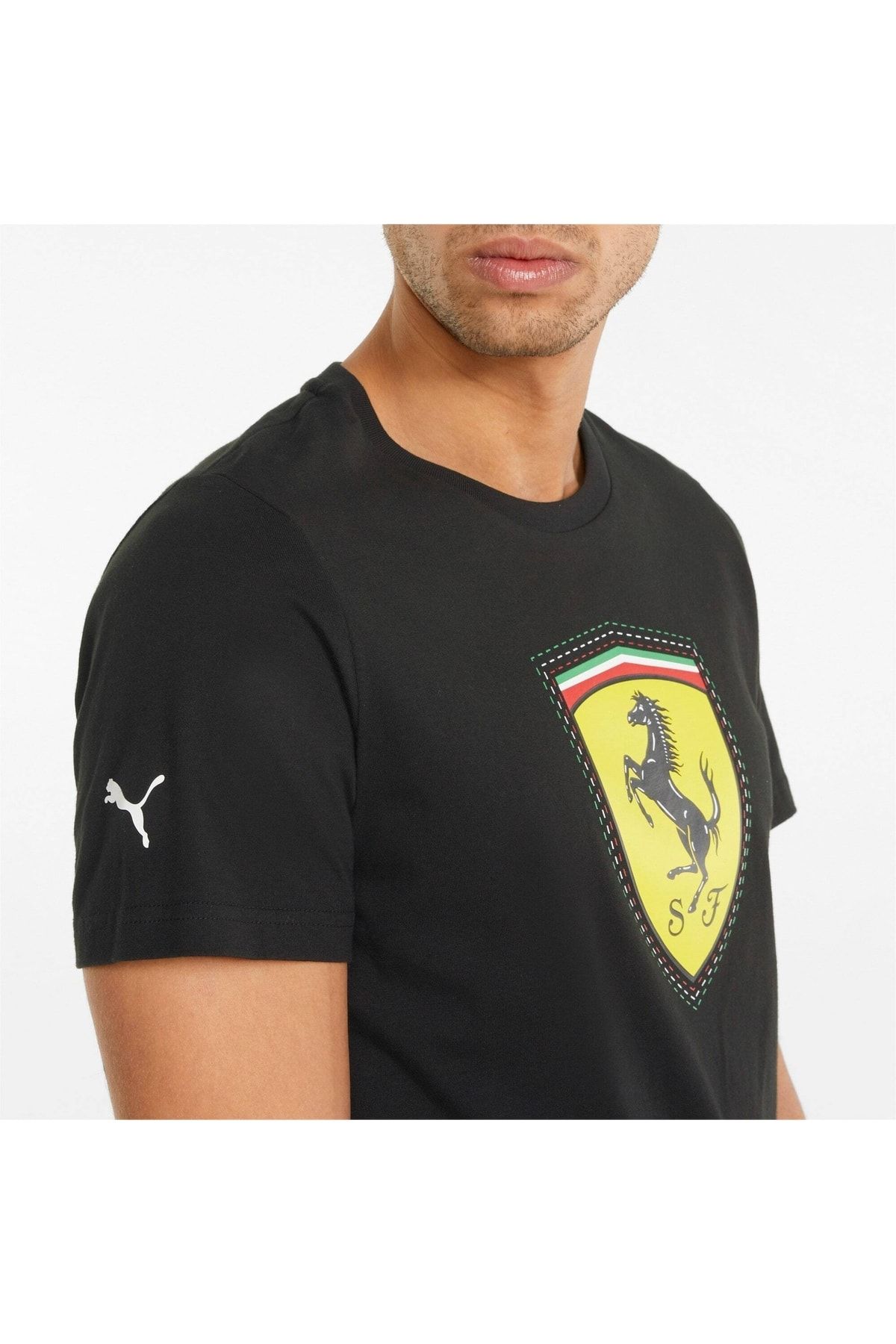 Scuderıa Ferrarı Race Renkli Armalı Erkek T-shirt
