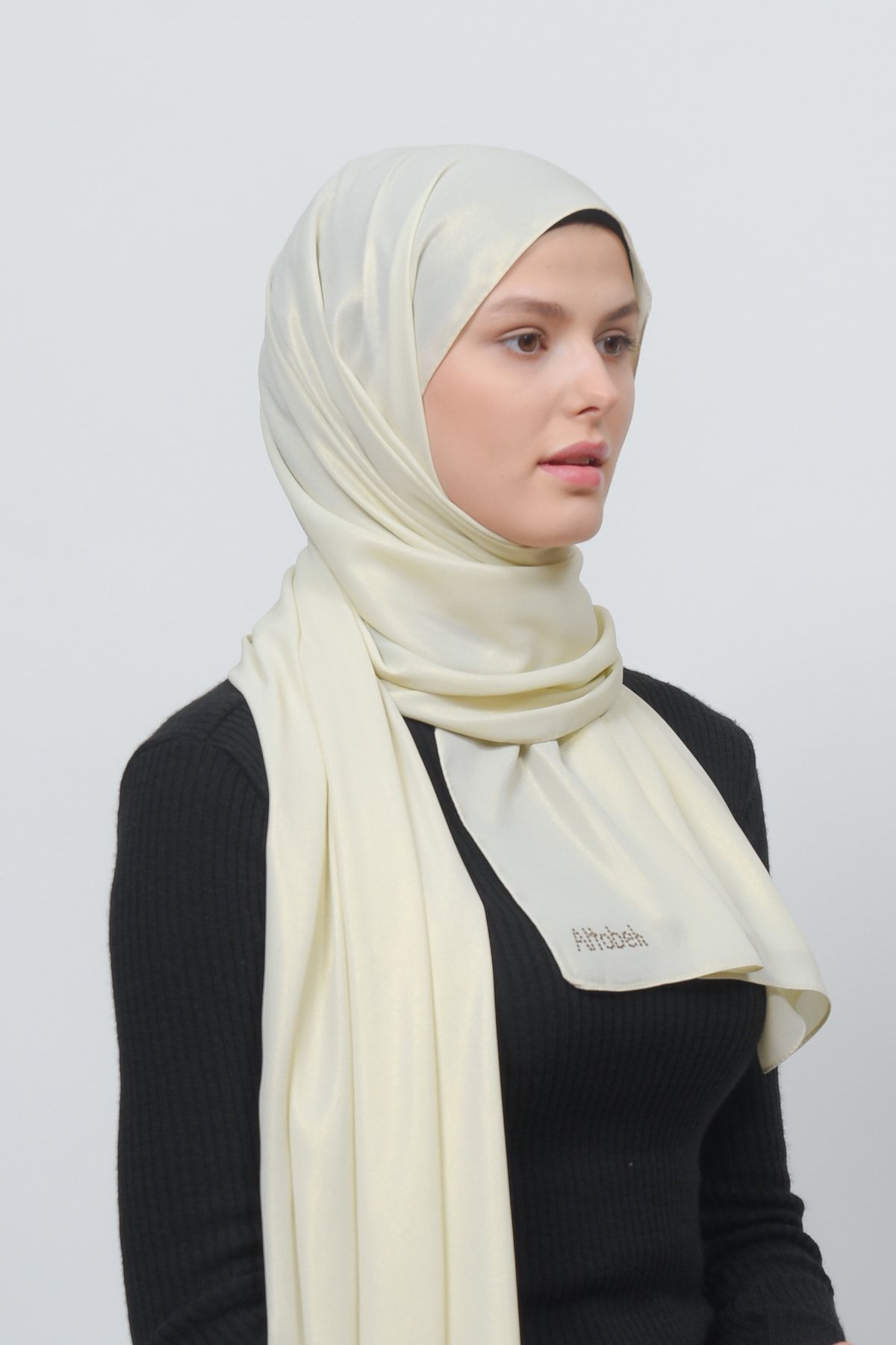 Altobeh-Rochie de seara cu sclipici Sifon Sal-crem 3