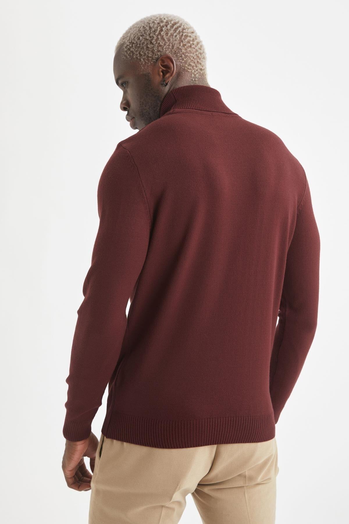 DeFacto-Pulover de tricotaj cu gât slim fit 7