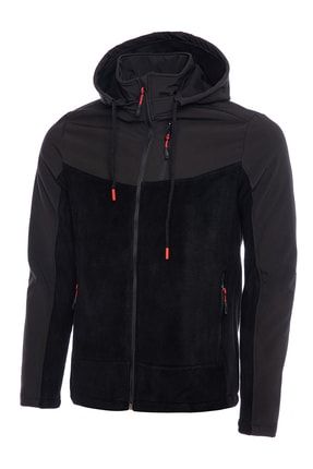 Erkek Çıkarılabilir Kapüşonlu Softshell/polar Garnili Spor Ceket 869866089