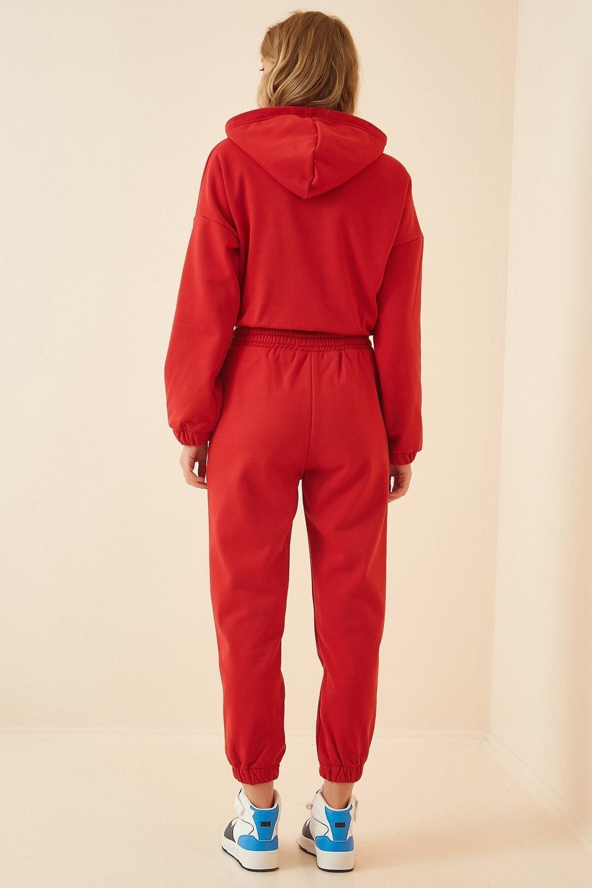 Womens red discount tracksuit set