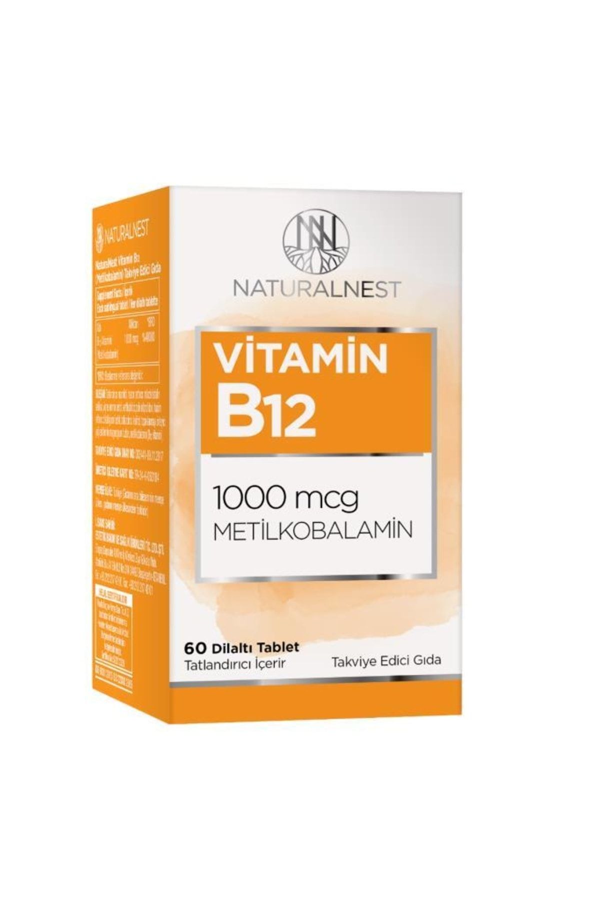Naturalnest Vitamin B12 1000 Mcg Metilkobalamin 60 Dilaltı Tablet