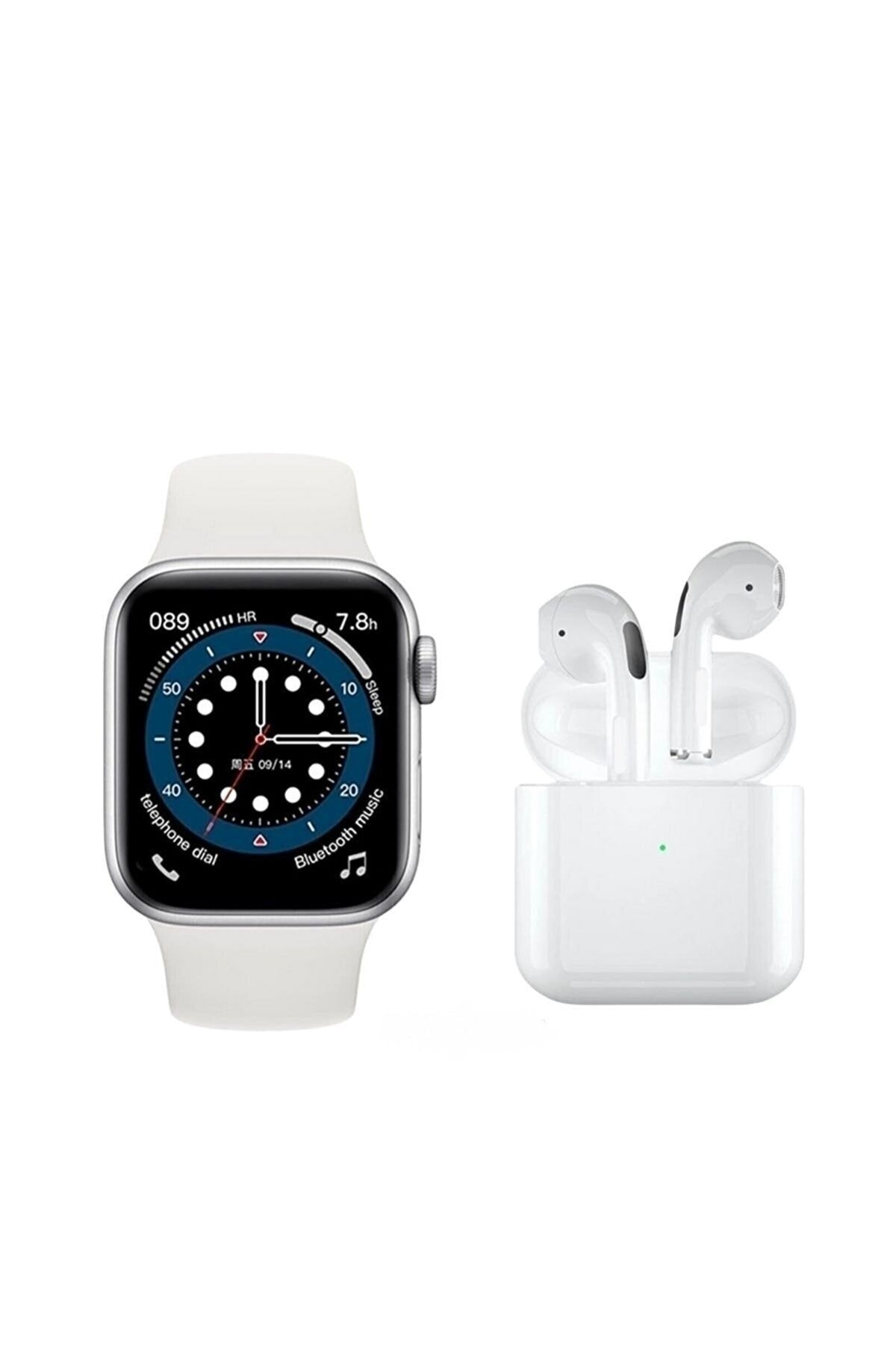 NS Store Watch 6 Serisi Yeni Nesil Akıllı Saat + Pro5 Kablosuz Kulaklık Iphone 11 Uyumlu