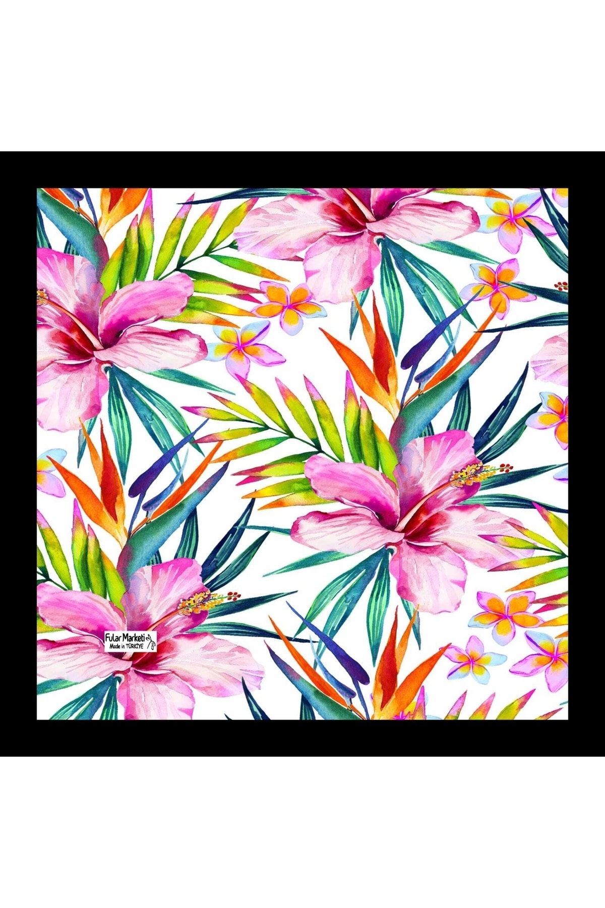 60*60 Cm Reyon Ipek Chamadore Desenli Bandana 3