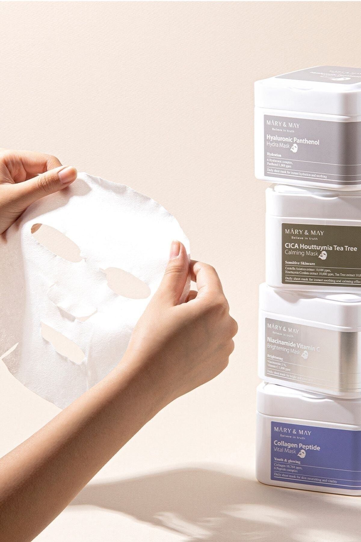 ماسک صورت HYALURONIC PANTHENOL HYDRA MASK 30 PCS 400 گرم Mary & May
