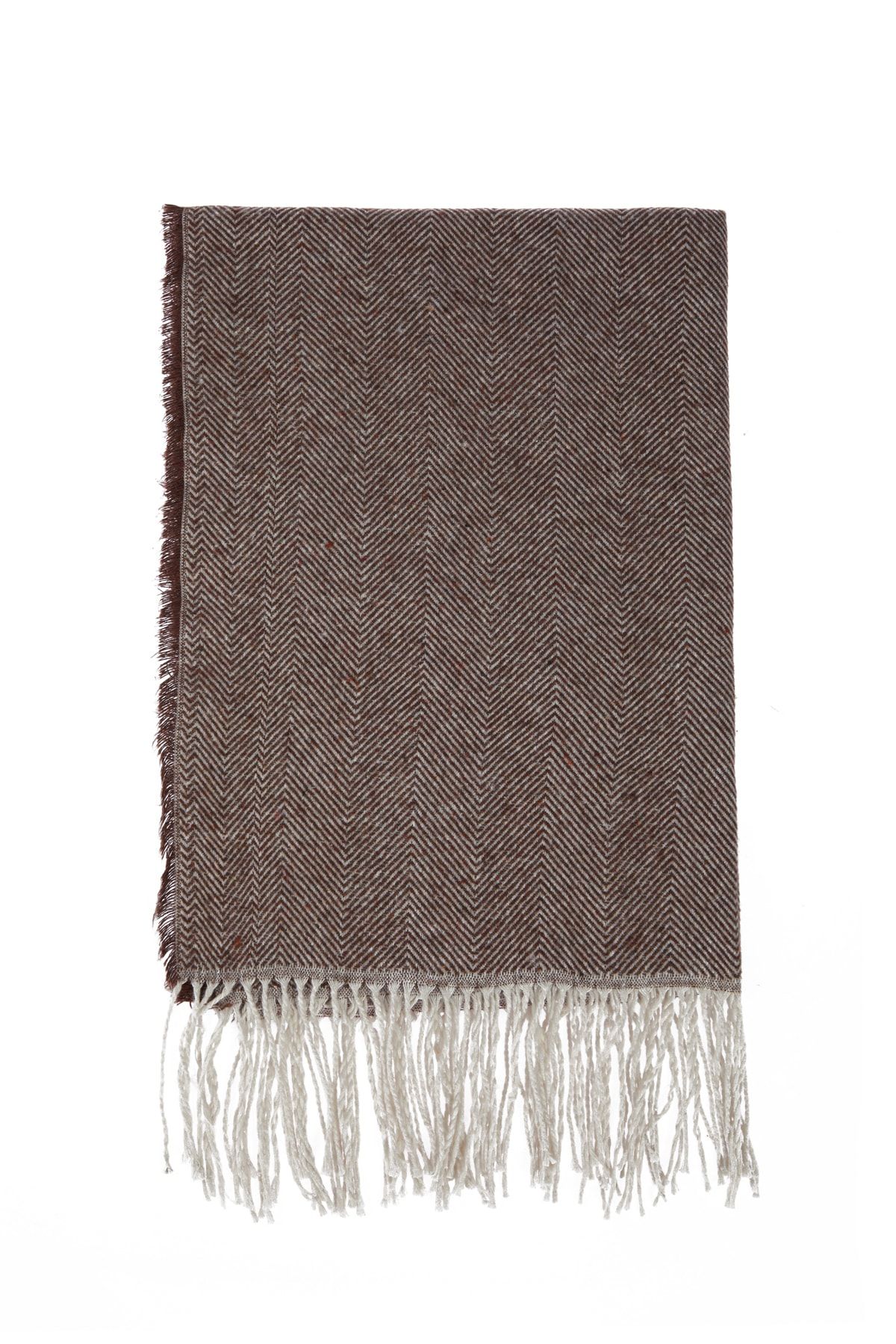 Trendyol Collection-Brauner weicher strukturierter Damenschal TWOAW22AT0039 5