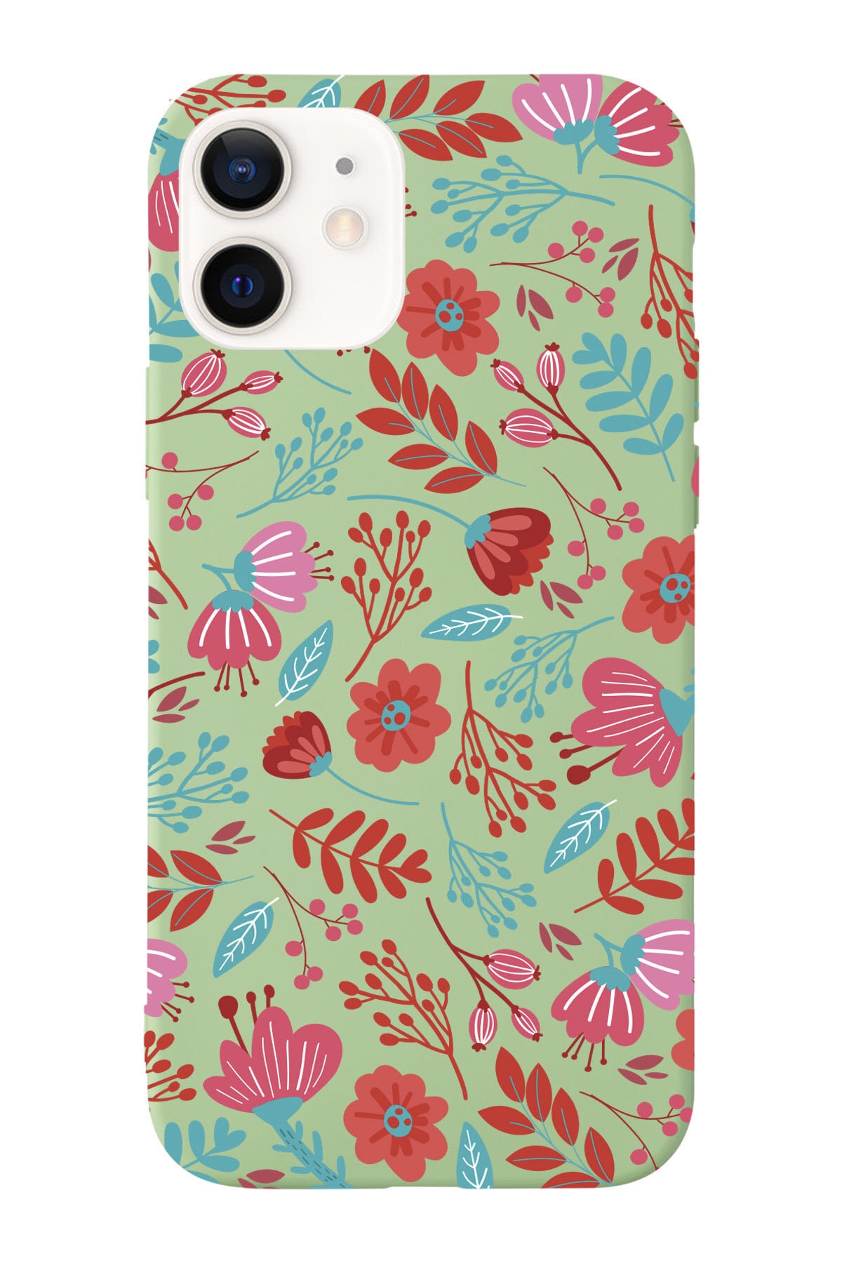 Premium Launch Phone Case with Iphone 12 Compatible Flowers Design
