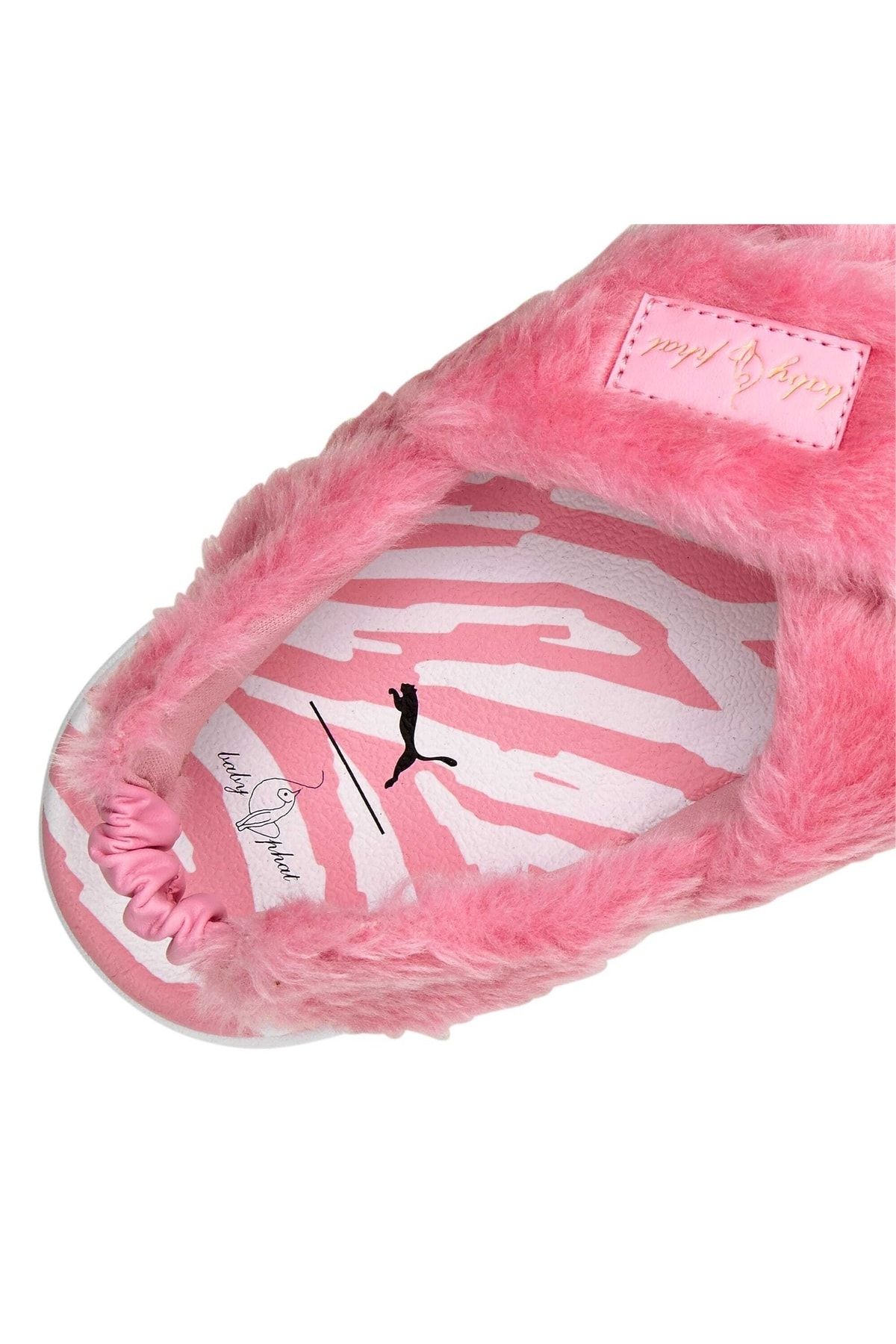 Puma pink fluffy sandals online
