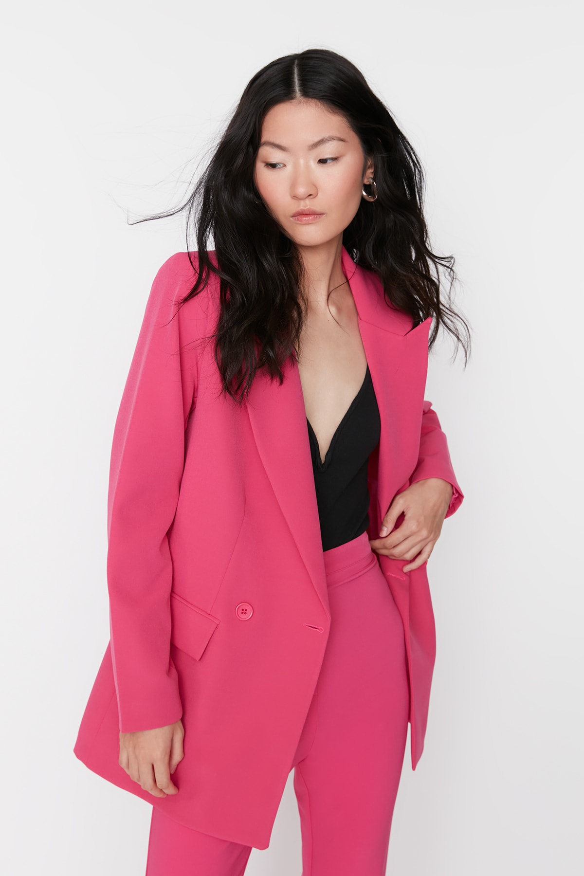 Trendyol Collection Blazer Rosa Regular Fit Fast ausverkauft