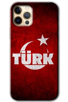 Iphone 12 Pro Max Kılıf Hd Desen Baskılı Arka Kapak + Temperli Cam - Ayyıldız Türk bera-ip 12 Pro cmax-cm-44