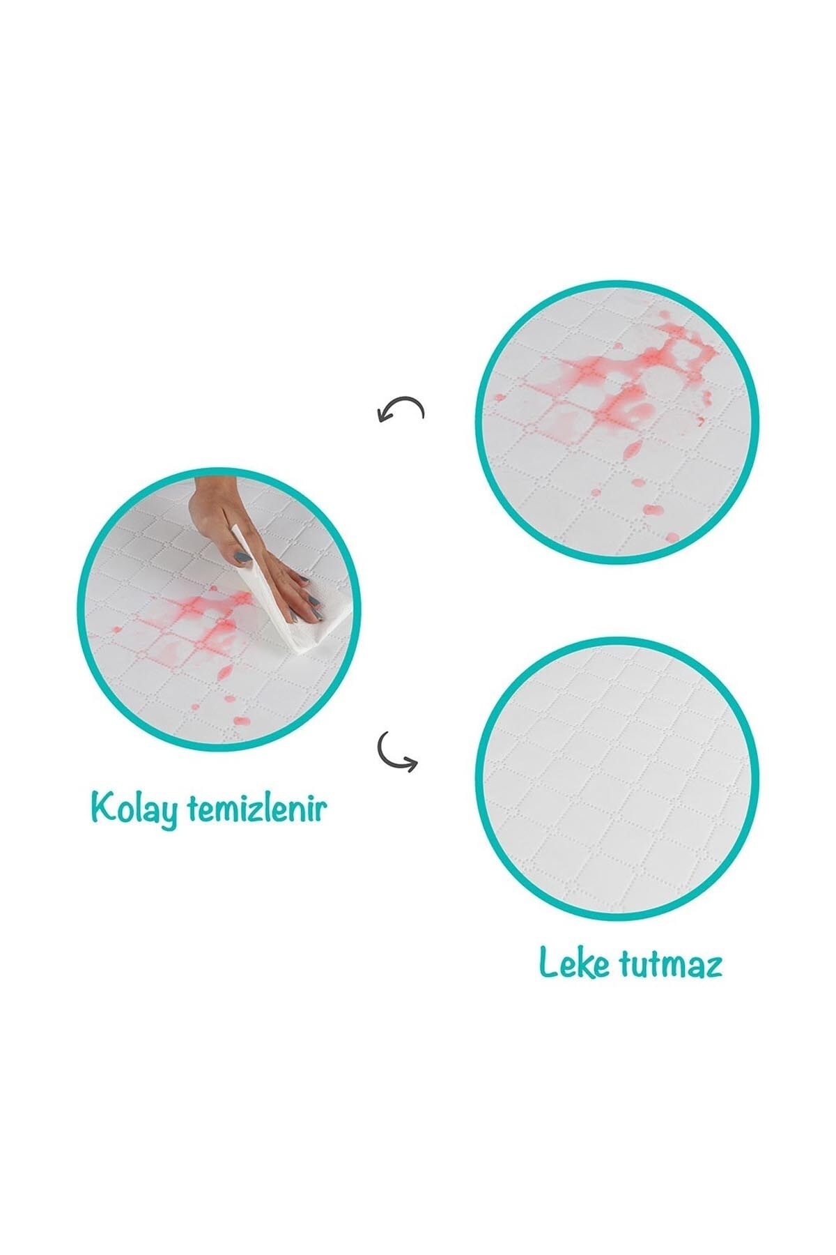 Baby'ness Oyun Parkı Yatağı 70x110 Cm Bebek Beşik Döşek Sıvı Geçirmez Leke Tutmaz Beyaz fotoğrafı 3 (önizleme)