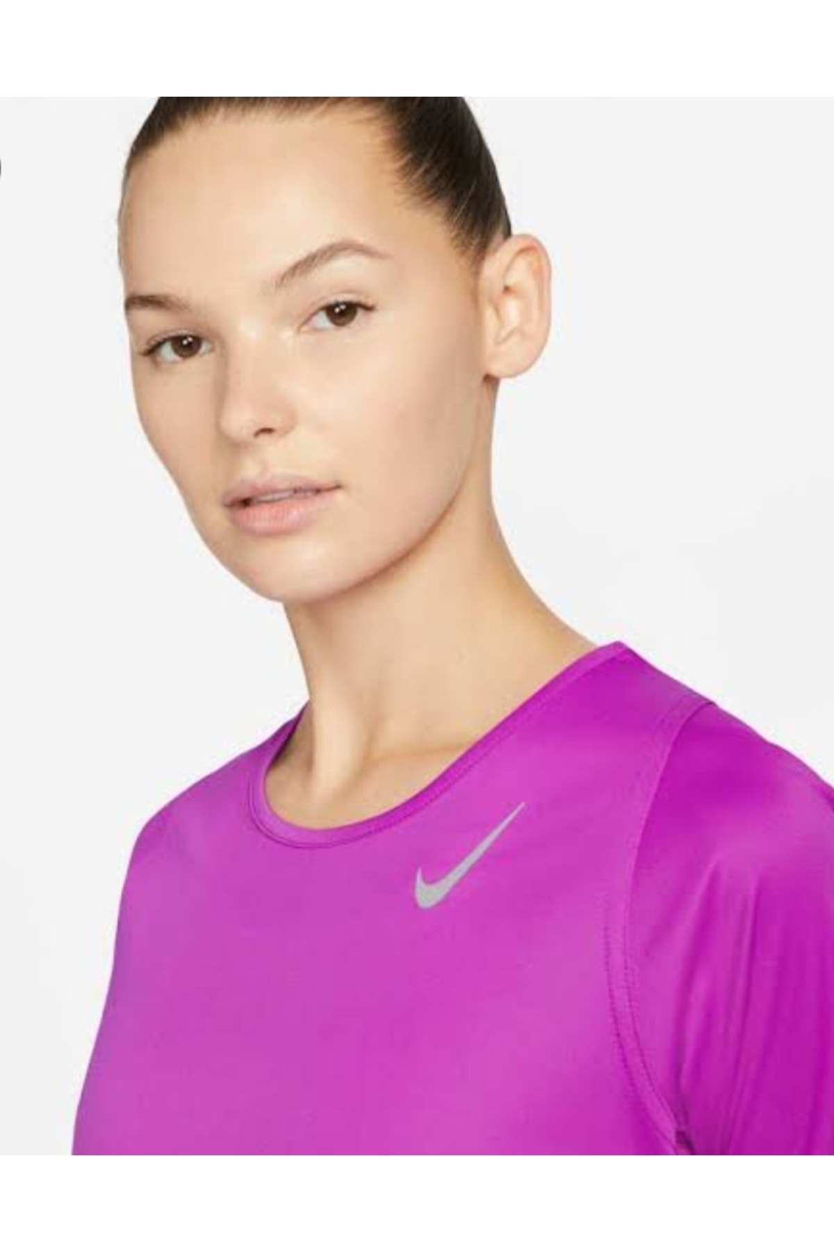 Nike Dri-fıt Race Top Short-sleeve Kadın Mor Tişört