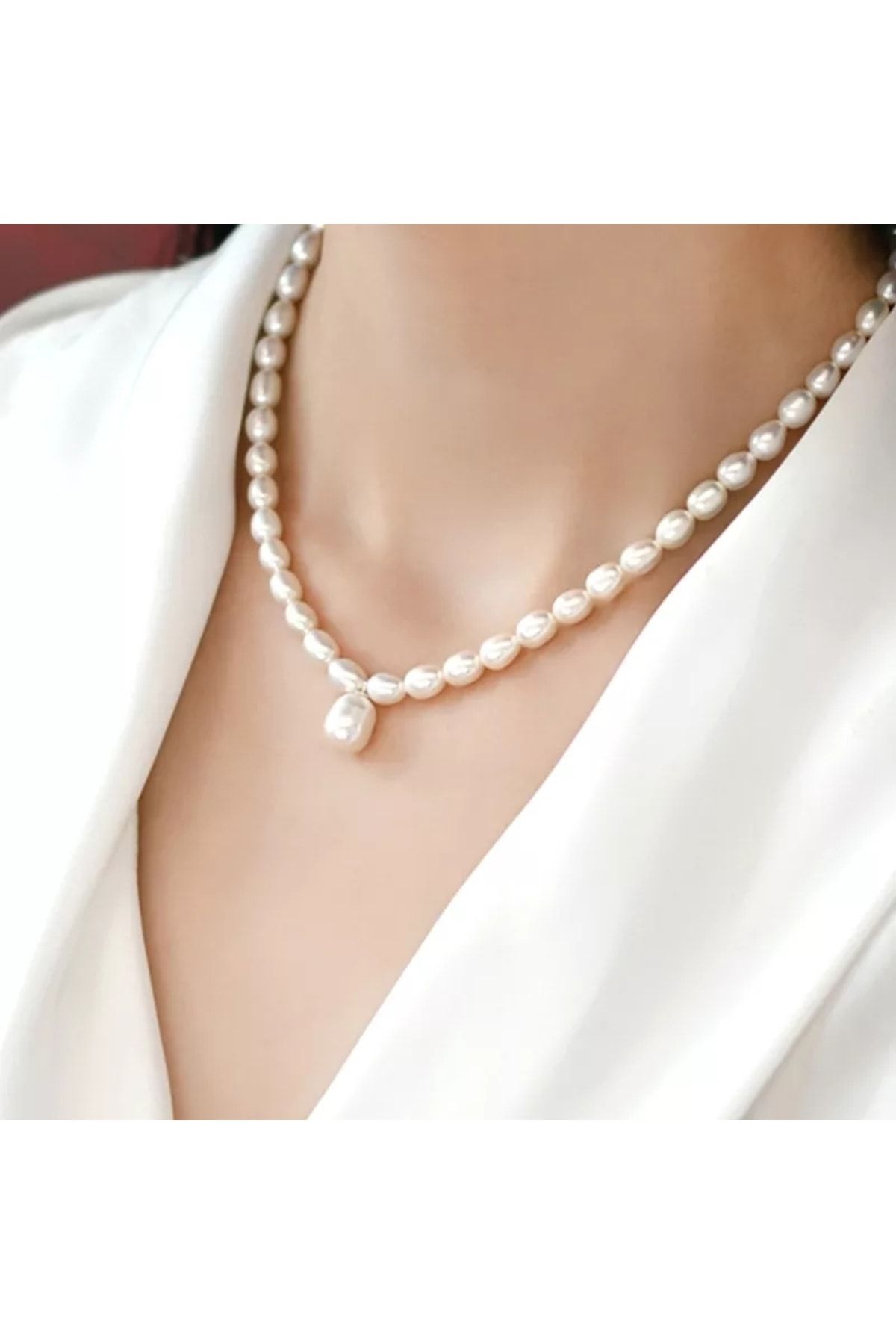 Pearl Jewelry Necklace White Stylish night Trendyol