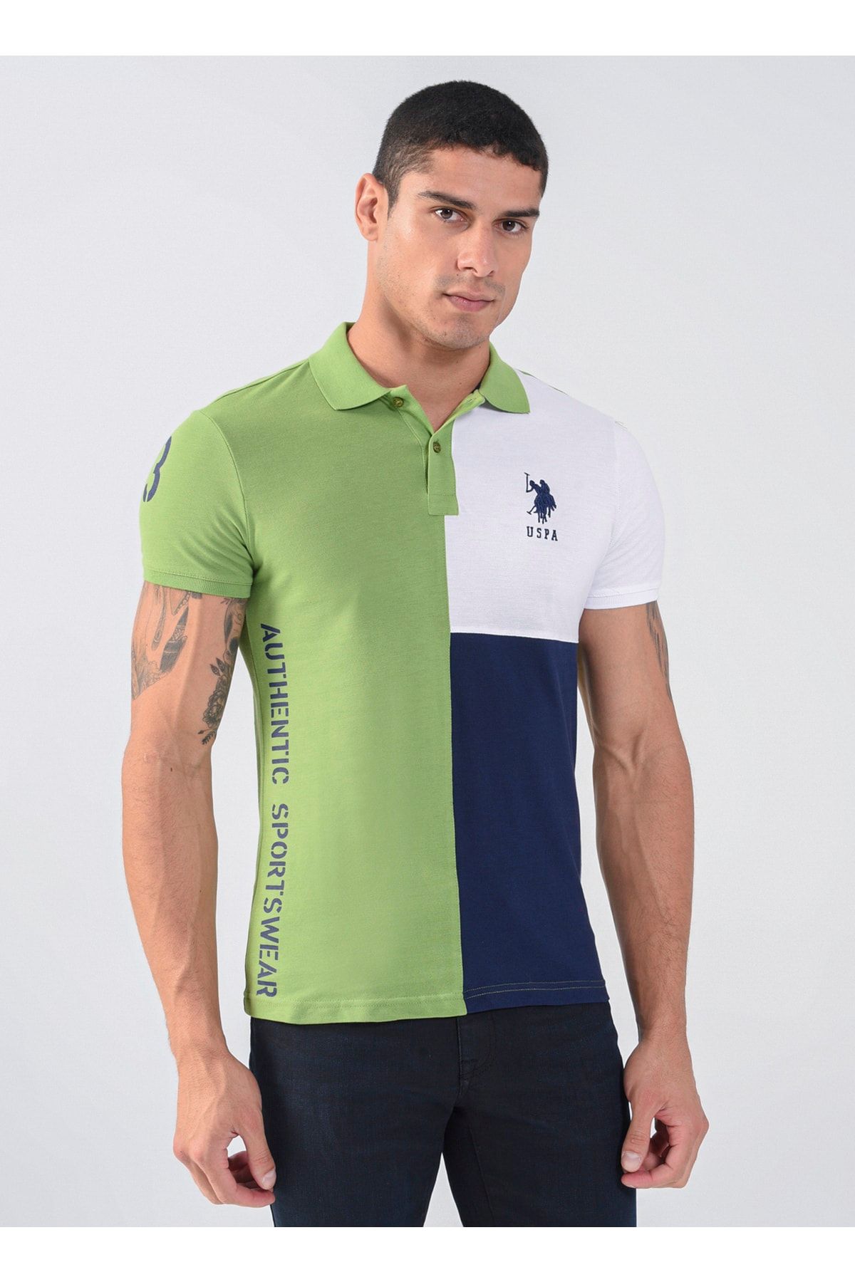 U.S. Polo Assn. Polo Collar Green Men s Polo T shirt T miyaza
