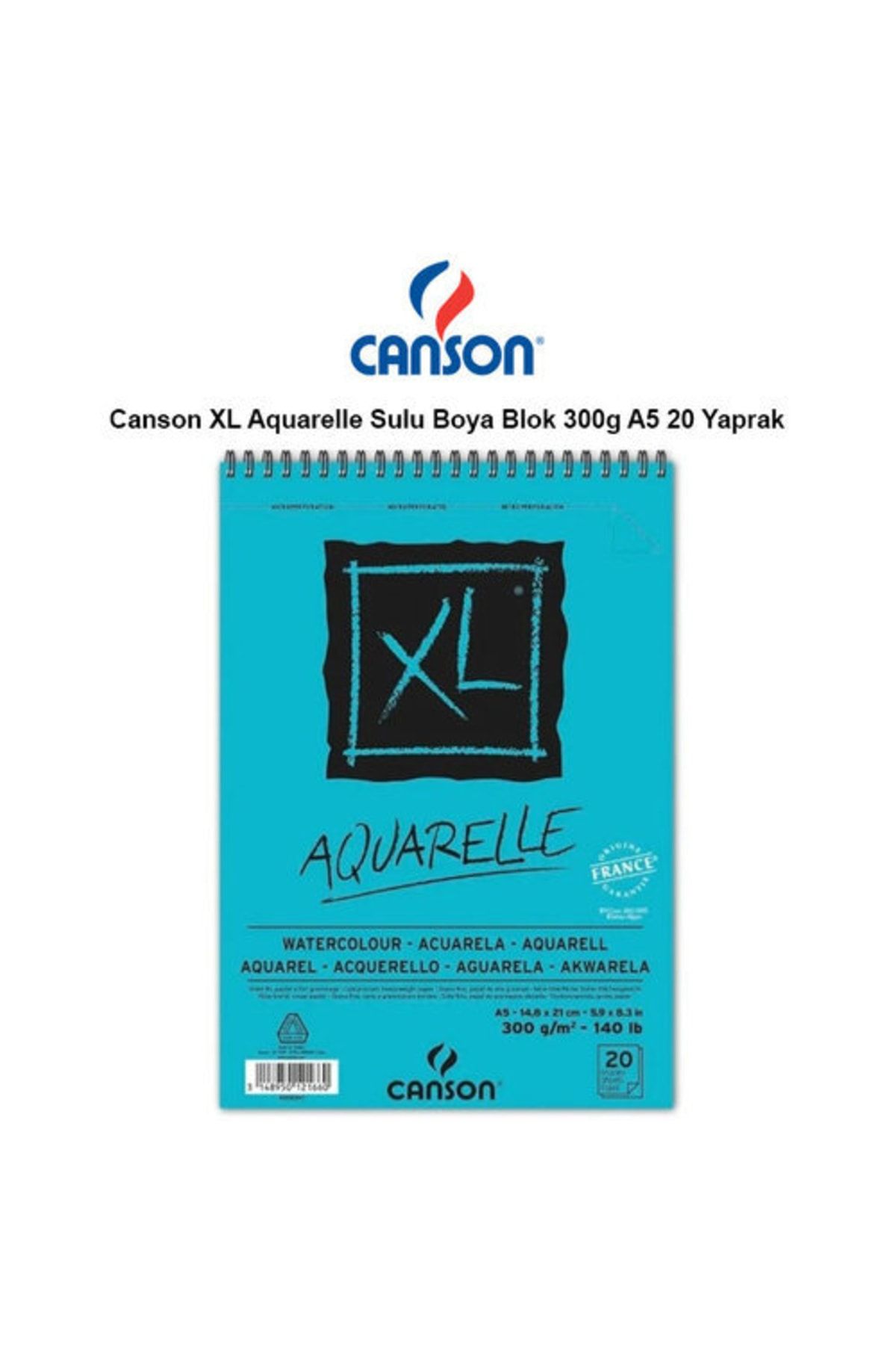 Xl Sulu Boya Spiralli Bloklar Spp Canxl Aquarelle 20 Syf A5 300 gr
