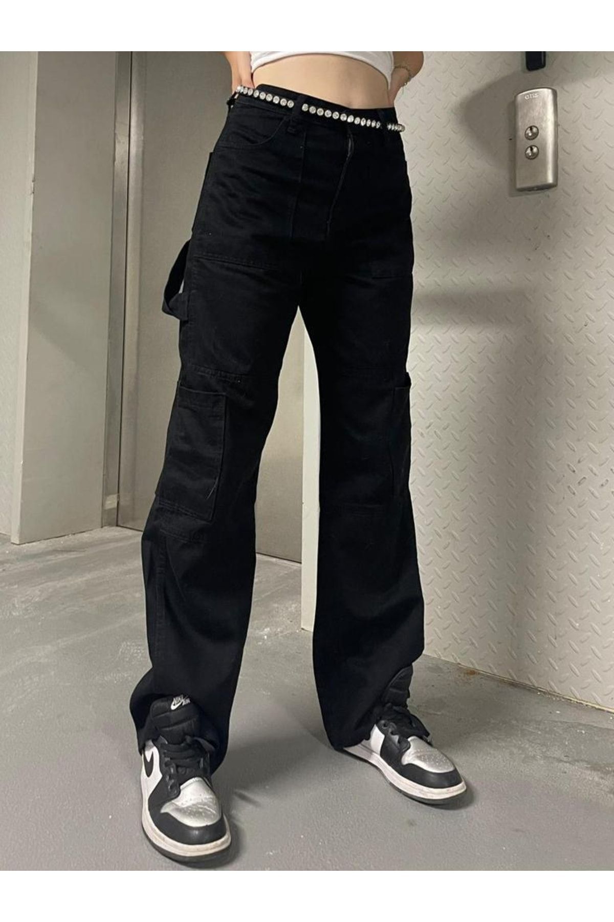Brandy black cheap cargo pants
