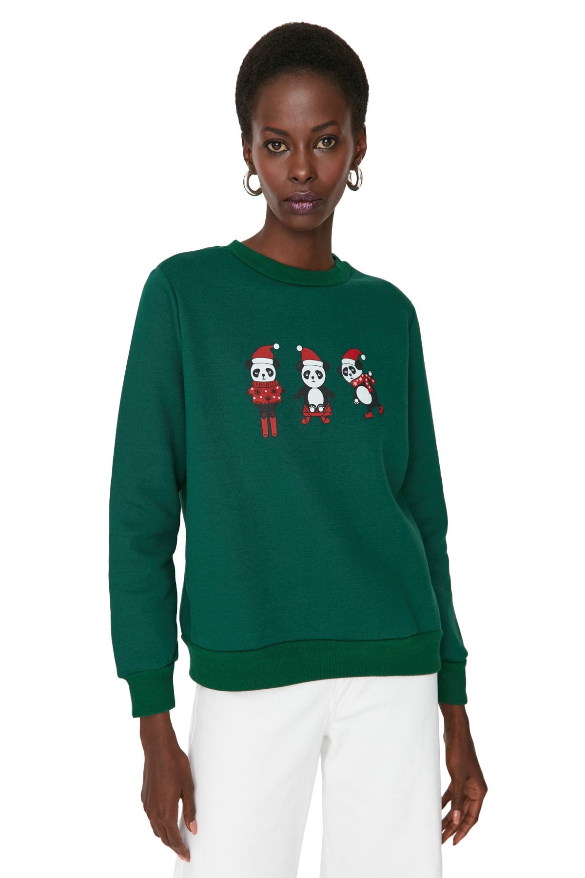 Trendyol Collection Sweatshirt Grün Regular Fit