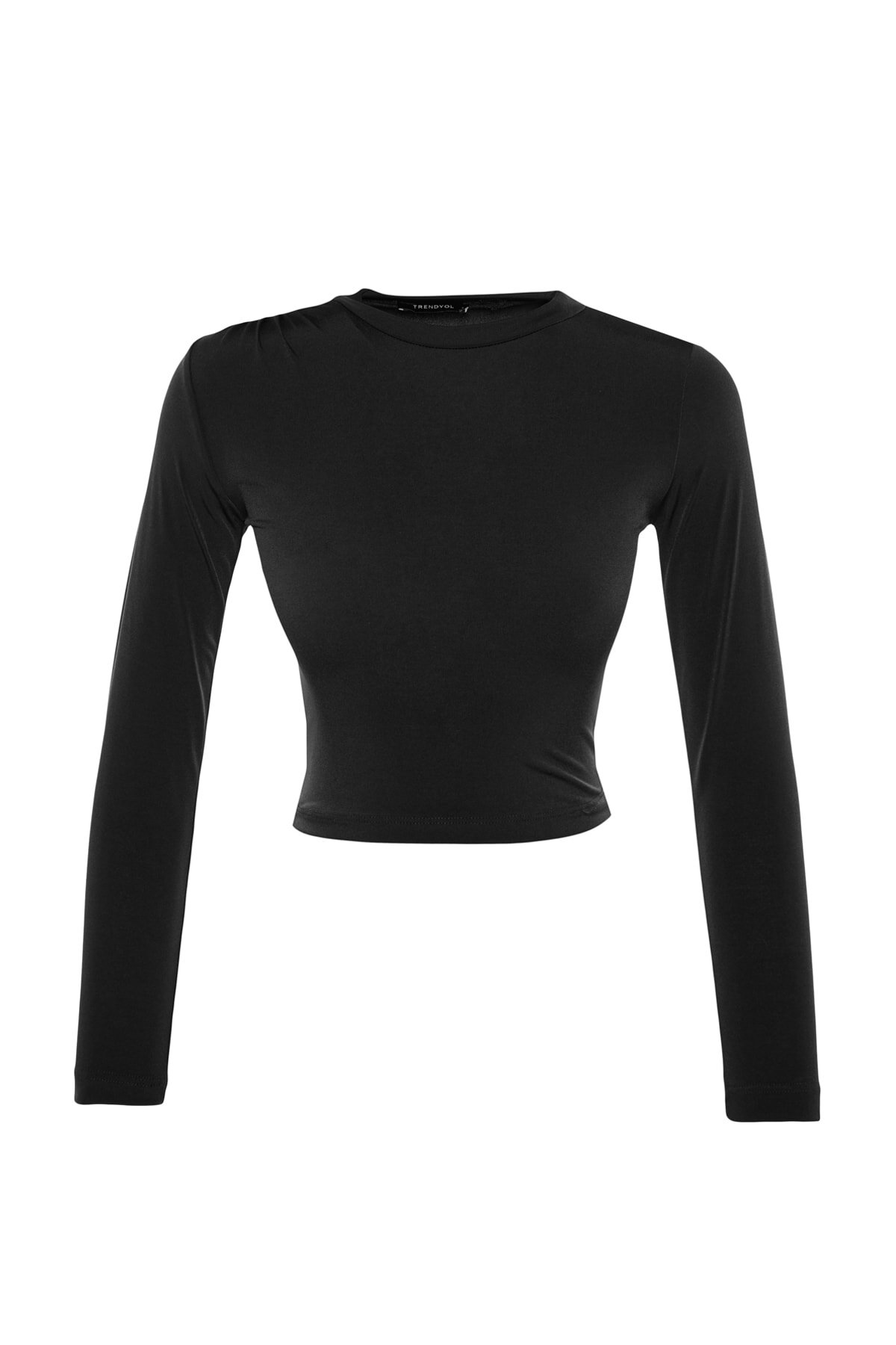 Trendyol Collection-Чорна приталена блузка приталеного силуету з коміром-стійкою Блузка з еластичного матеріалу TWOAW23EL01391 6