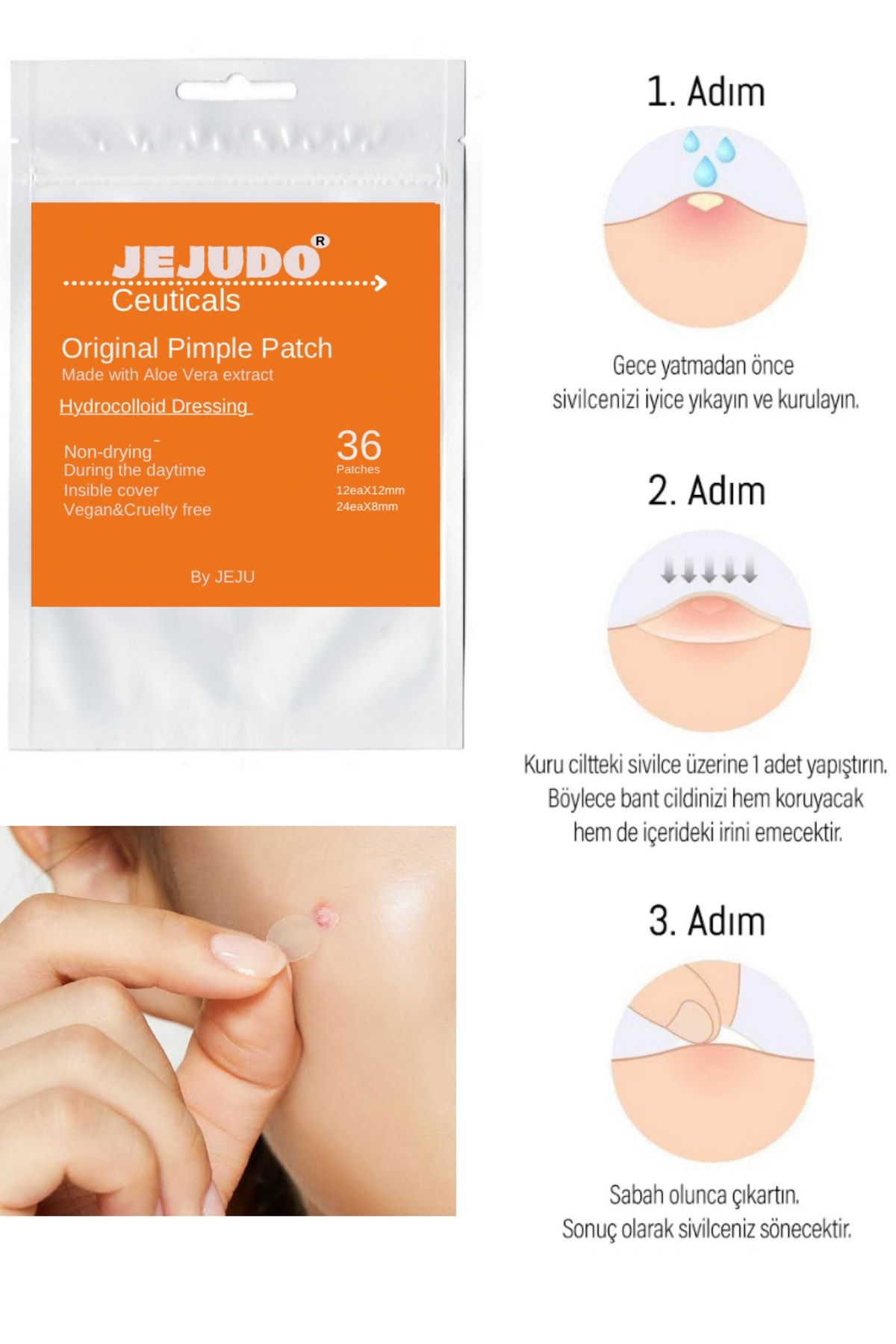 JEJUDO-Ceuticals Original Pimple Patch 36 Patch Acne and Acne Patch 5