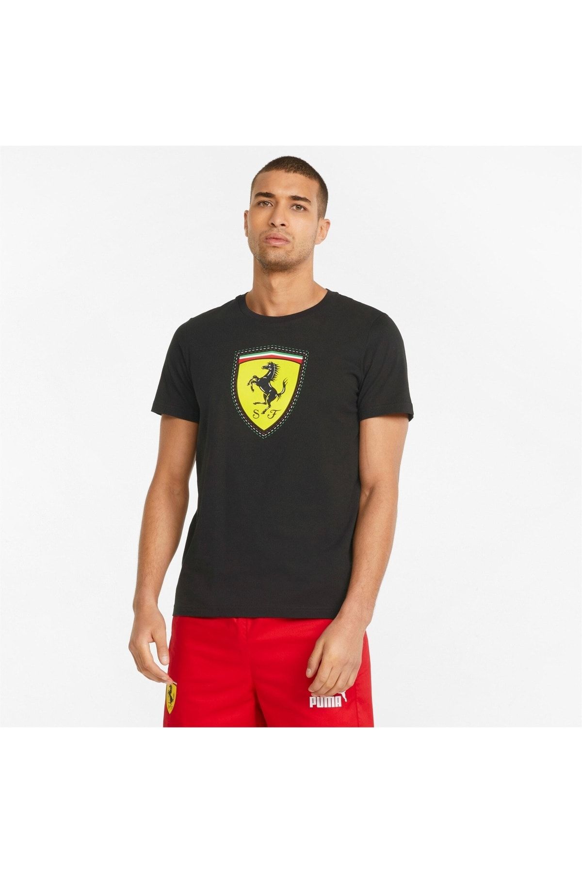 Scuderıa Ferrarı Race Renkli Armalı Erkek T-shirt
