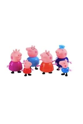 (Özel Ürün ) Pig Family Figürleri , Oyuncak, 6 Lı Figür, Pıg Famıly Set GDGT01801231212