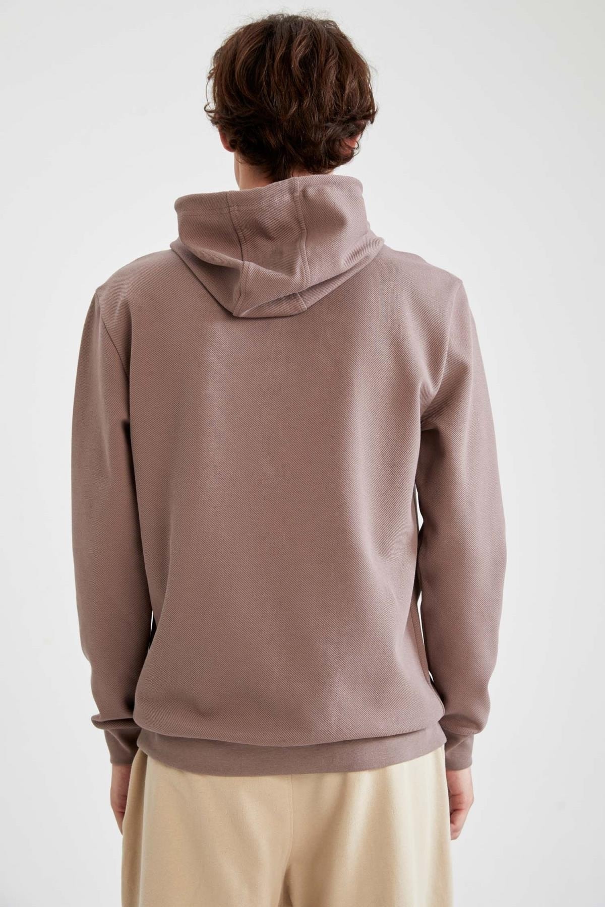 سویشرت مردانه قهوه ای دفاکتو | U9081AZ21AU اورجینال - تصویر 6