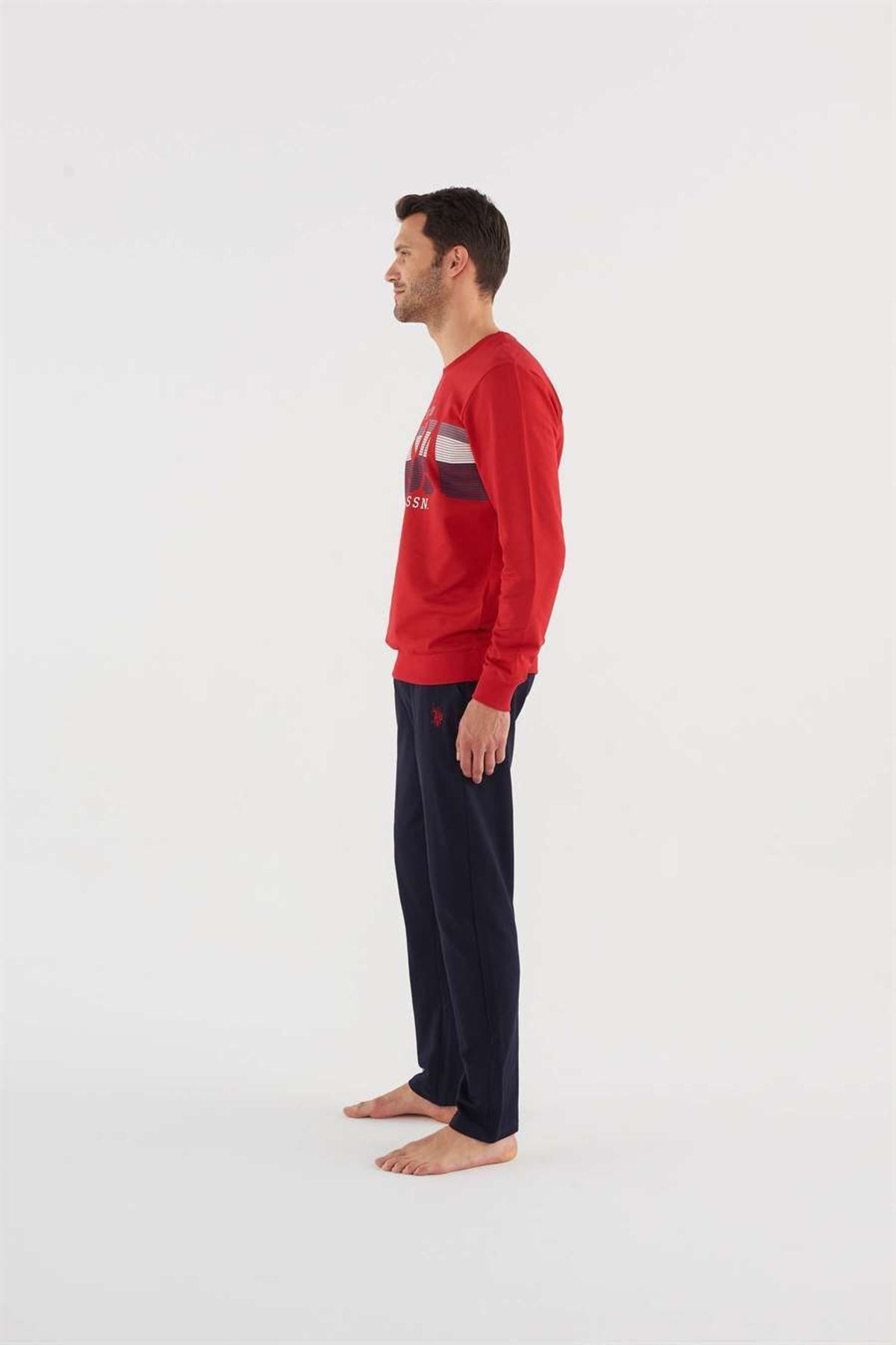U.S. Polo Assn. پایه. ست لباس خواب آستین بلند مردانه Polo Assn 18606