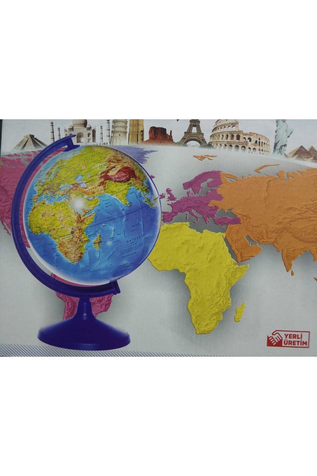 Işıklı Küre - 30 Cm - Hem Siyasi Hem Fiziki Dünya Küresi En Büyük Boy
