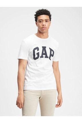 Erkek Beyaz Logo Kısa Kollu T-shirt 550338