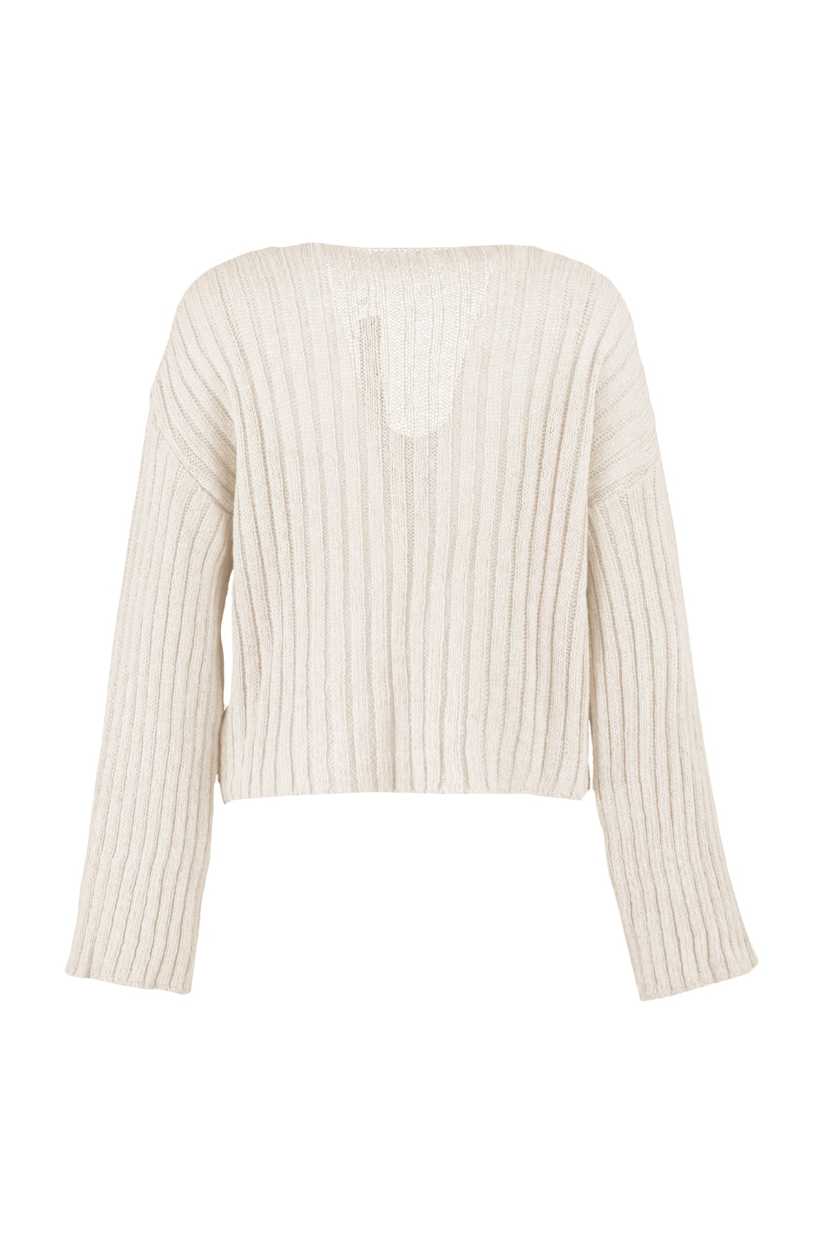 Trendyolmilla  Taş Merserize Görünümlü Yünlü Geniş Kalıp Basic Triko Kazak TWOAW23KZ01844 - Görsel 8