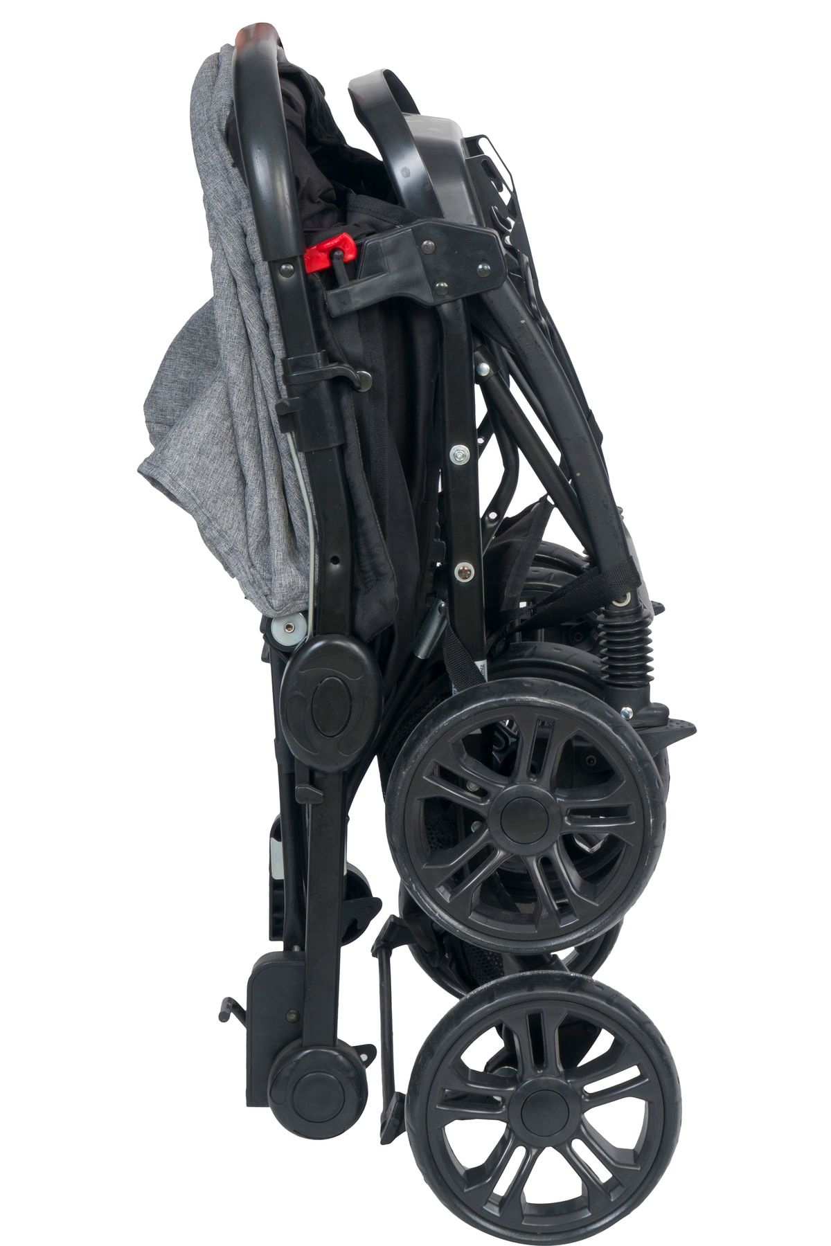USF Travel Sistem Çift Yönlü Bebek Arabası 4 Baby - Bebek Arabası Gri+puset+gri Çanta NE11357