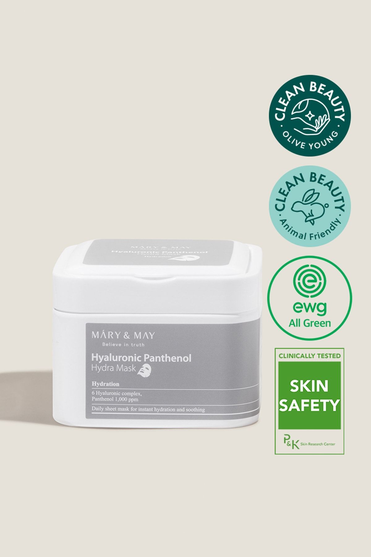 ماسک صورت HYALURONIC PANTHENOL HYDRA MASK 30 PCS 400 گرم Mary & May