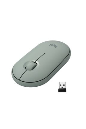 M350 Pebble Sessiz Kablosuz Kompakt Mouse - Ökaliptüs