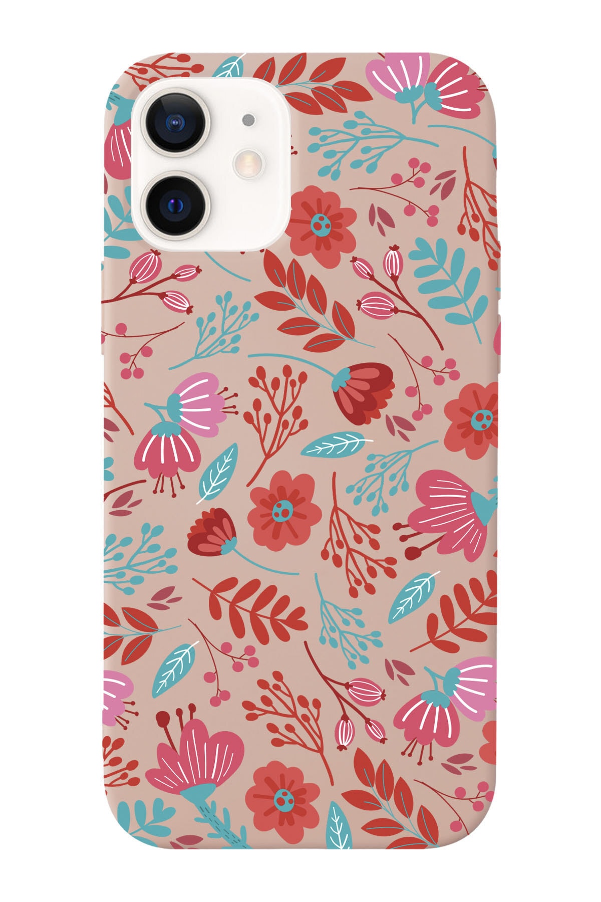 Premium Launch Phone Case with Iphone 12 Compatible Flowers Design