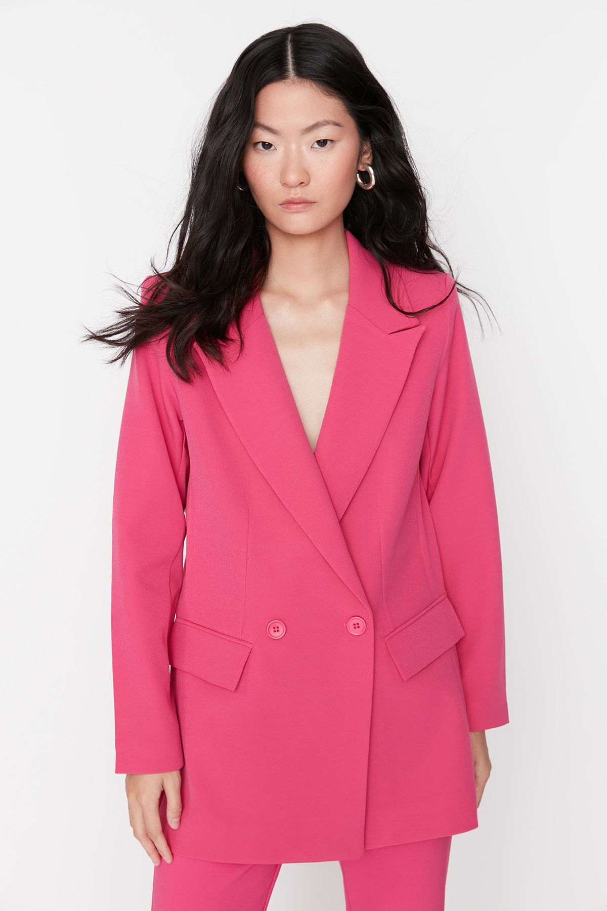 Trendyol Collection Blazer Rosa Regular Fit Fast ausverkauft FN9174